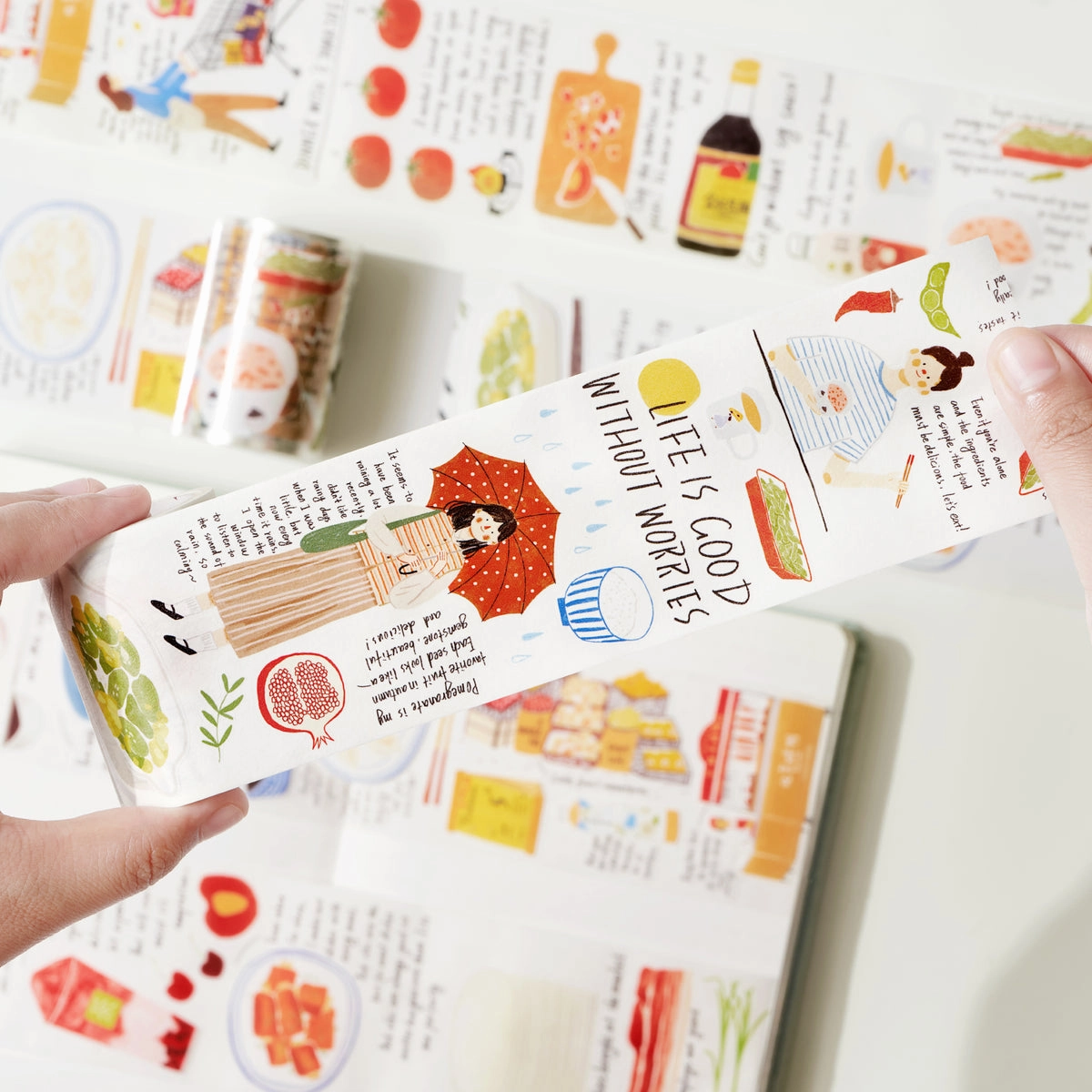 bestselling refillable Pre-Cut Dinner Time Wide Washi / Pet Tape