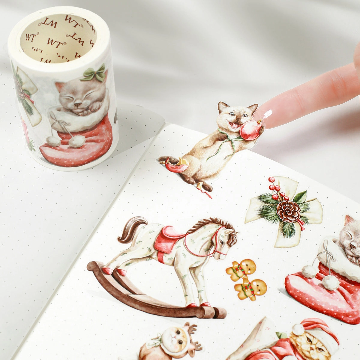 metallic retro Pre-Cut Frozen Paws Wide Washi / Pet Tape