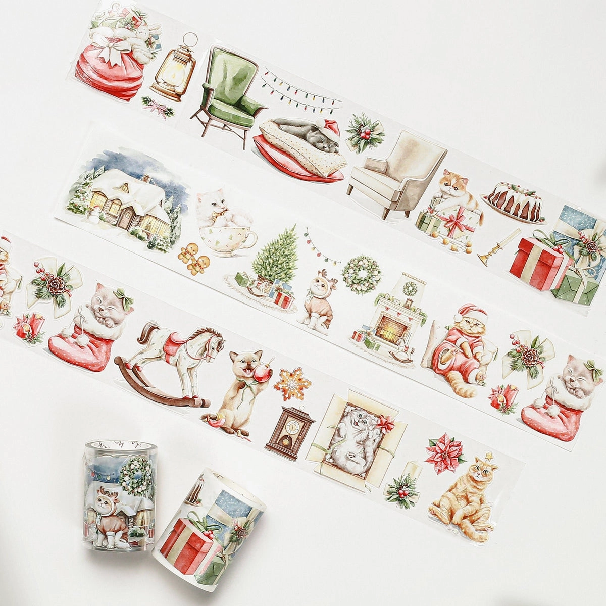 biodegradable single Pre-Cut Frozen Paws Wide Washi / Pet Tape