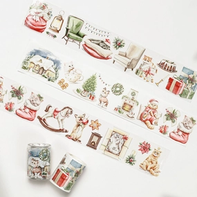 biodegradable single Pre-Cut Frozen Paws Wide Washi / Pet Tape