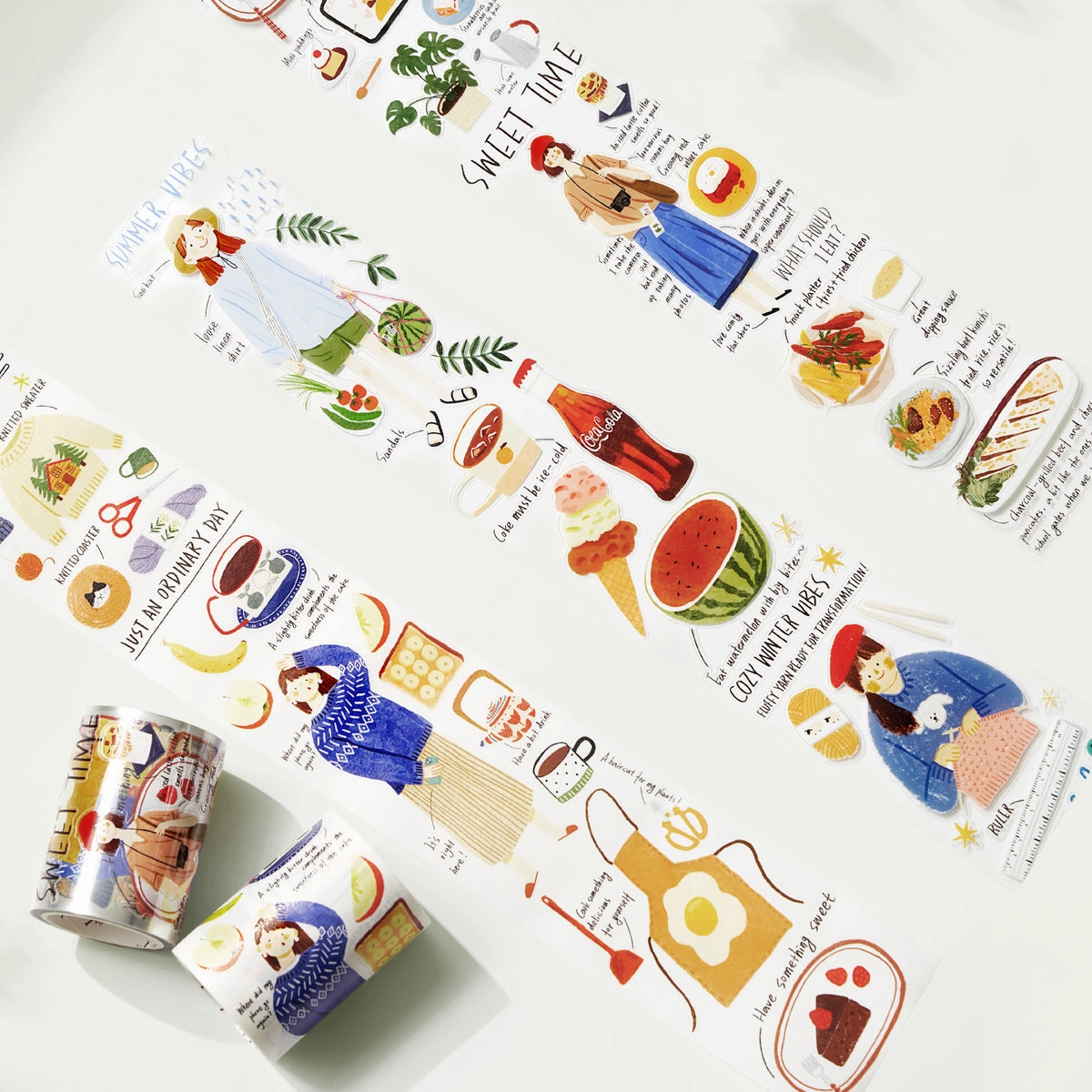 loose vintage Pre-Cut Ordinary Day Wide Washi / Pet Tape