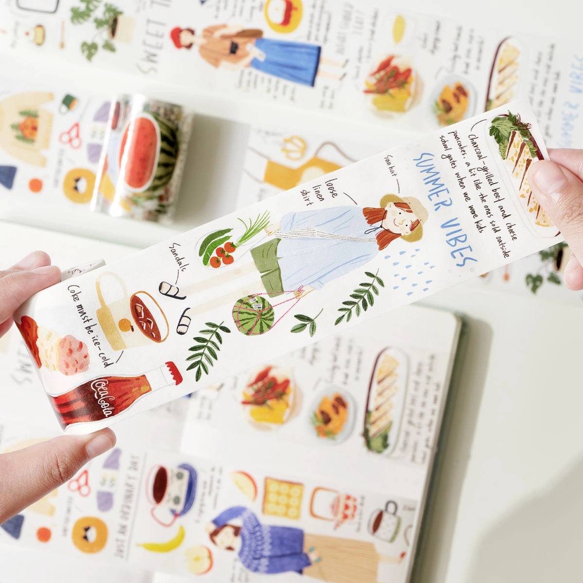 Pre-Cut Ordinary Day Wide Washi / Pet Tape narrow refillable