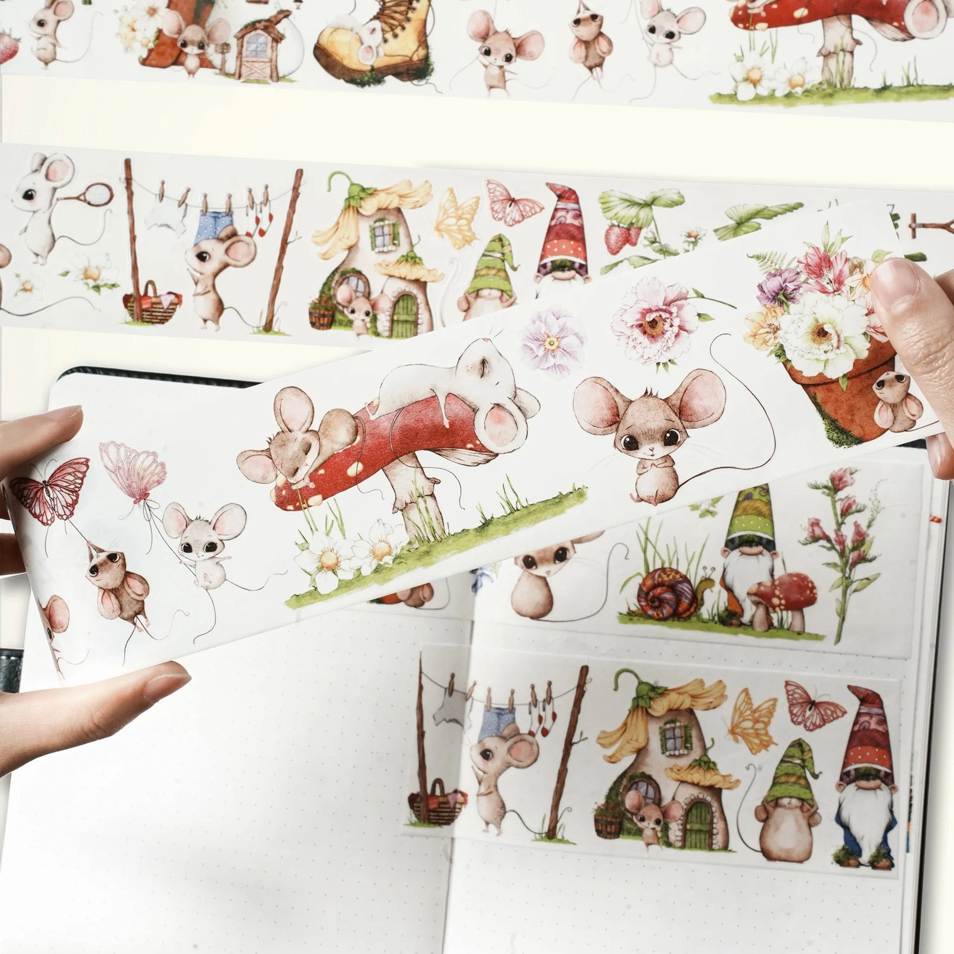 elegant Pre-Cut Squeaky Mischief Wide Washi/Pet Tape
