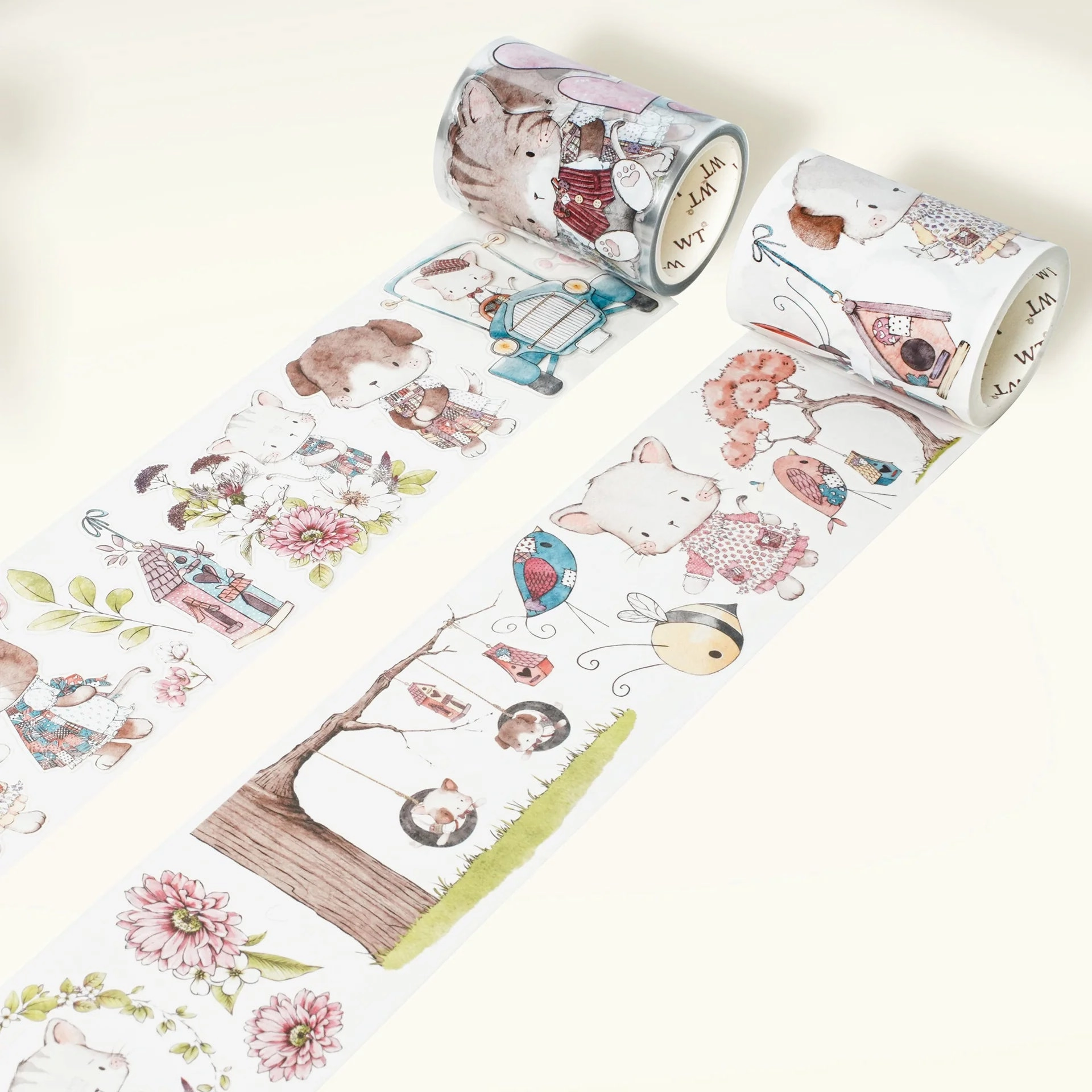 Pre-Cut Whisker Connection Wide Washi/Pet Tape recycled modern