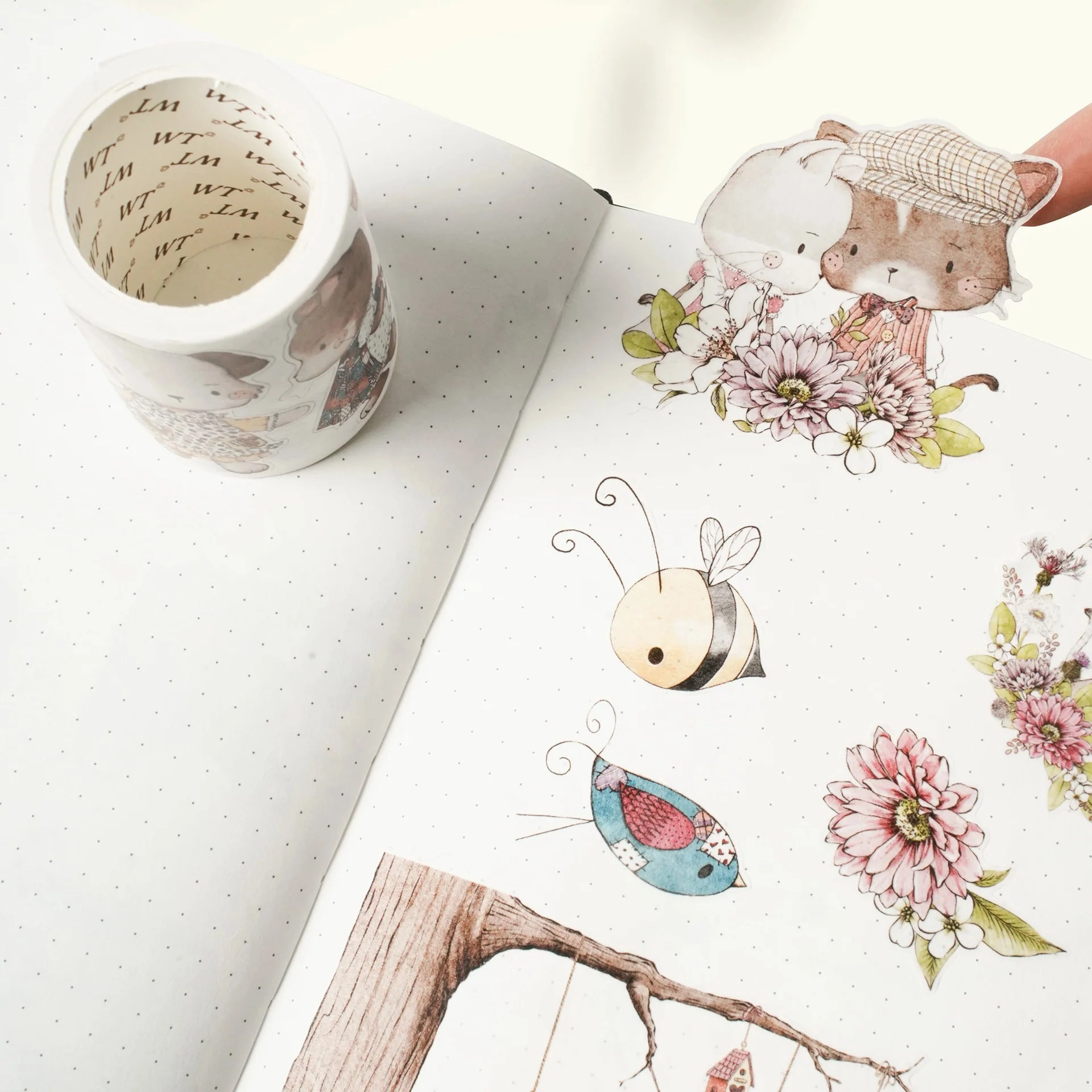 Pre-Cut Whisker Connection Wide Washi/Pet Tape affordable adjustable