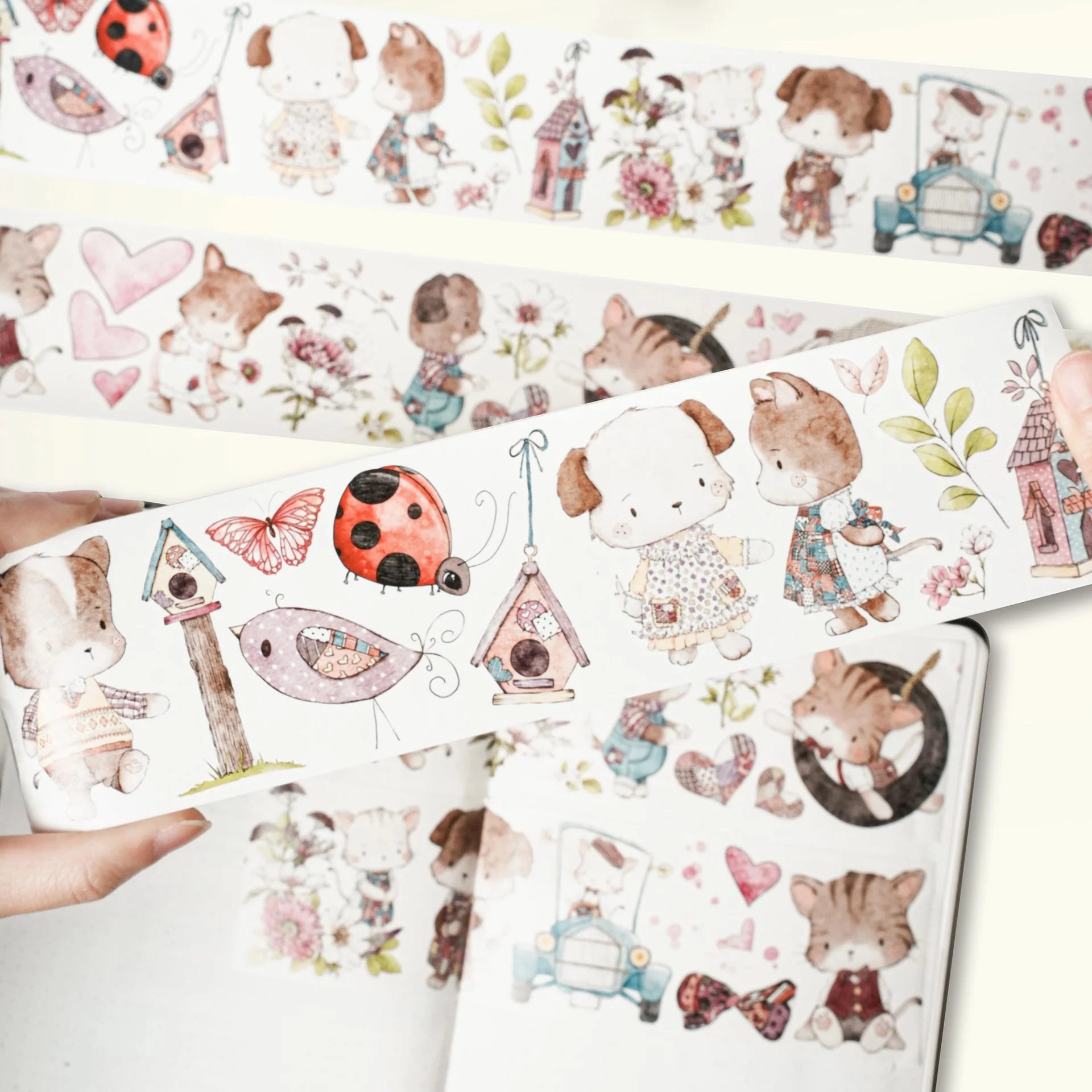 Pre-Cut Whisker Connection Wide Washi/Pet Tape manual