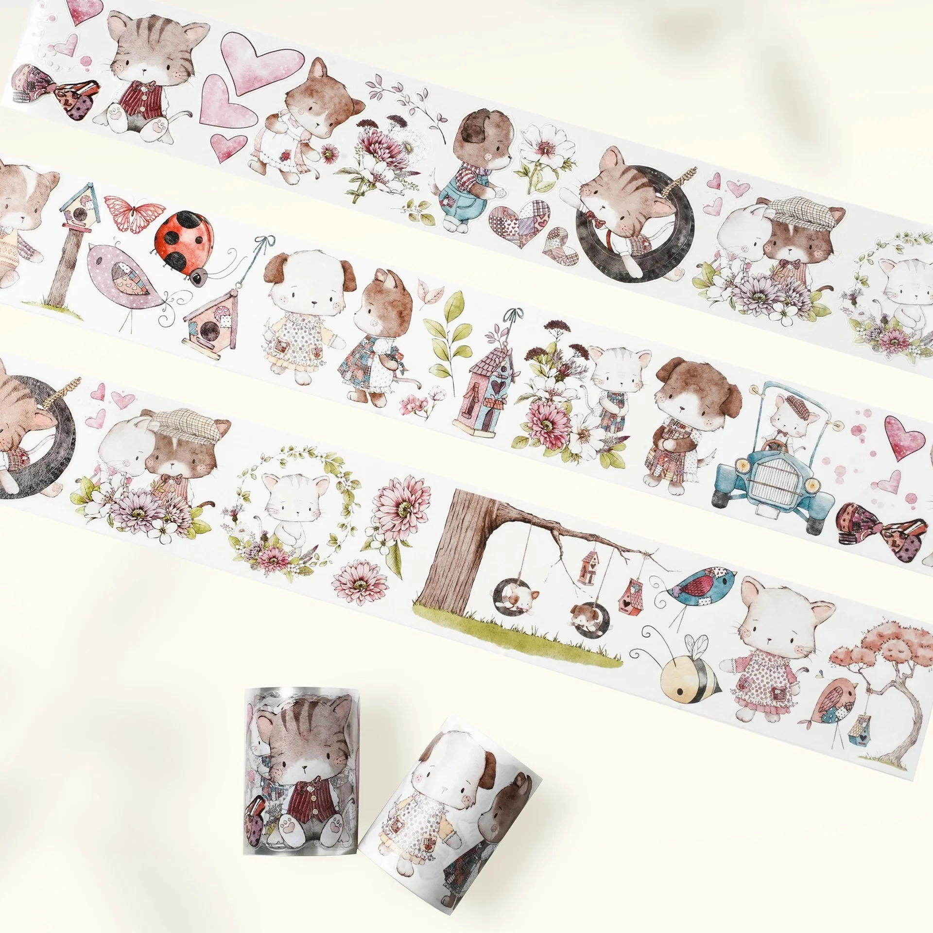 Pre-Cut Whisker Connection Wide Washi/Pet Tape alloy