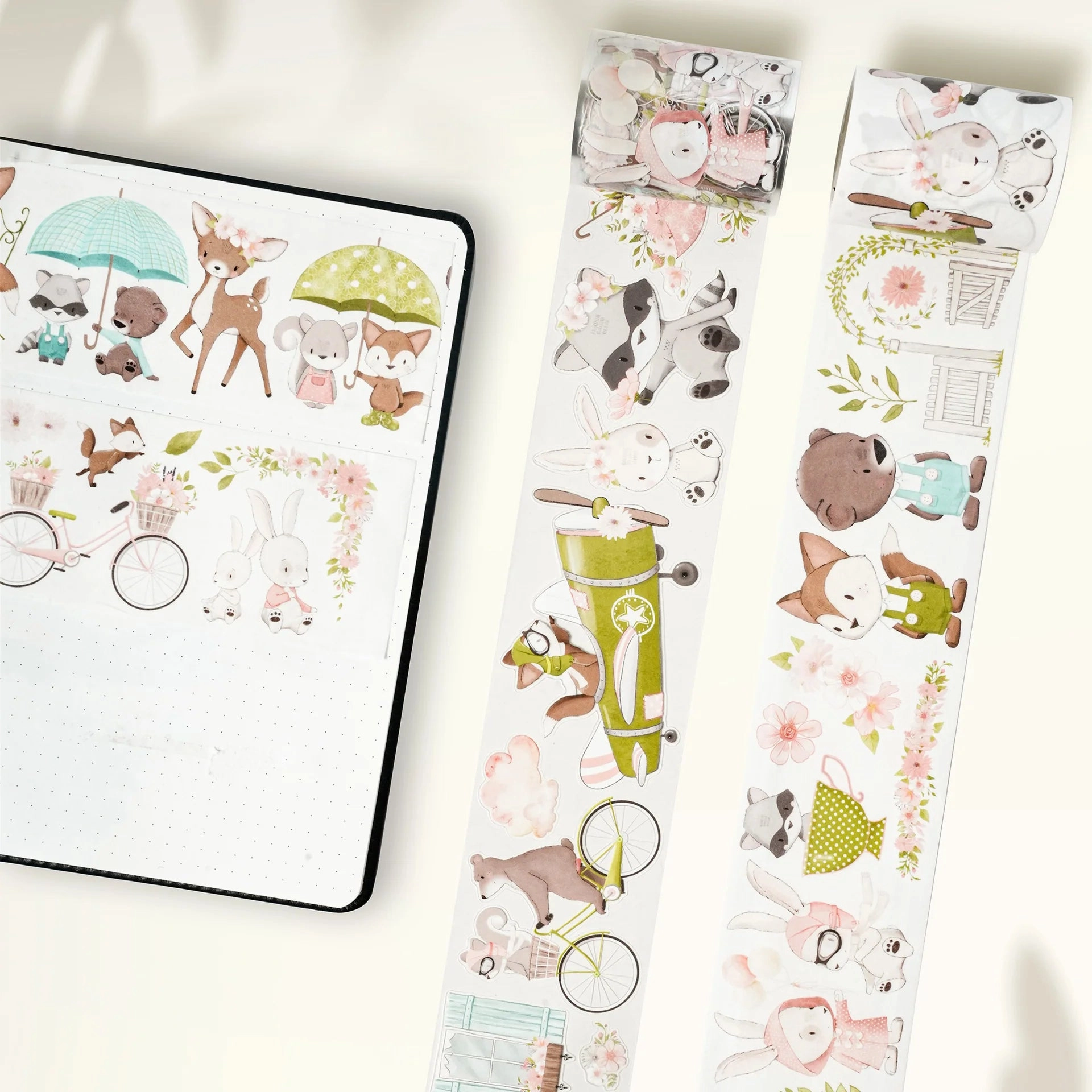 leather glossy Pre-Cut Woodland Pals Washi/Pet Tape