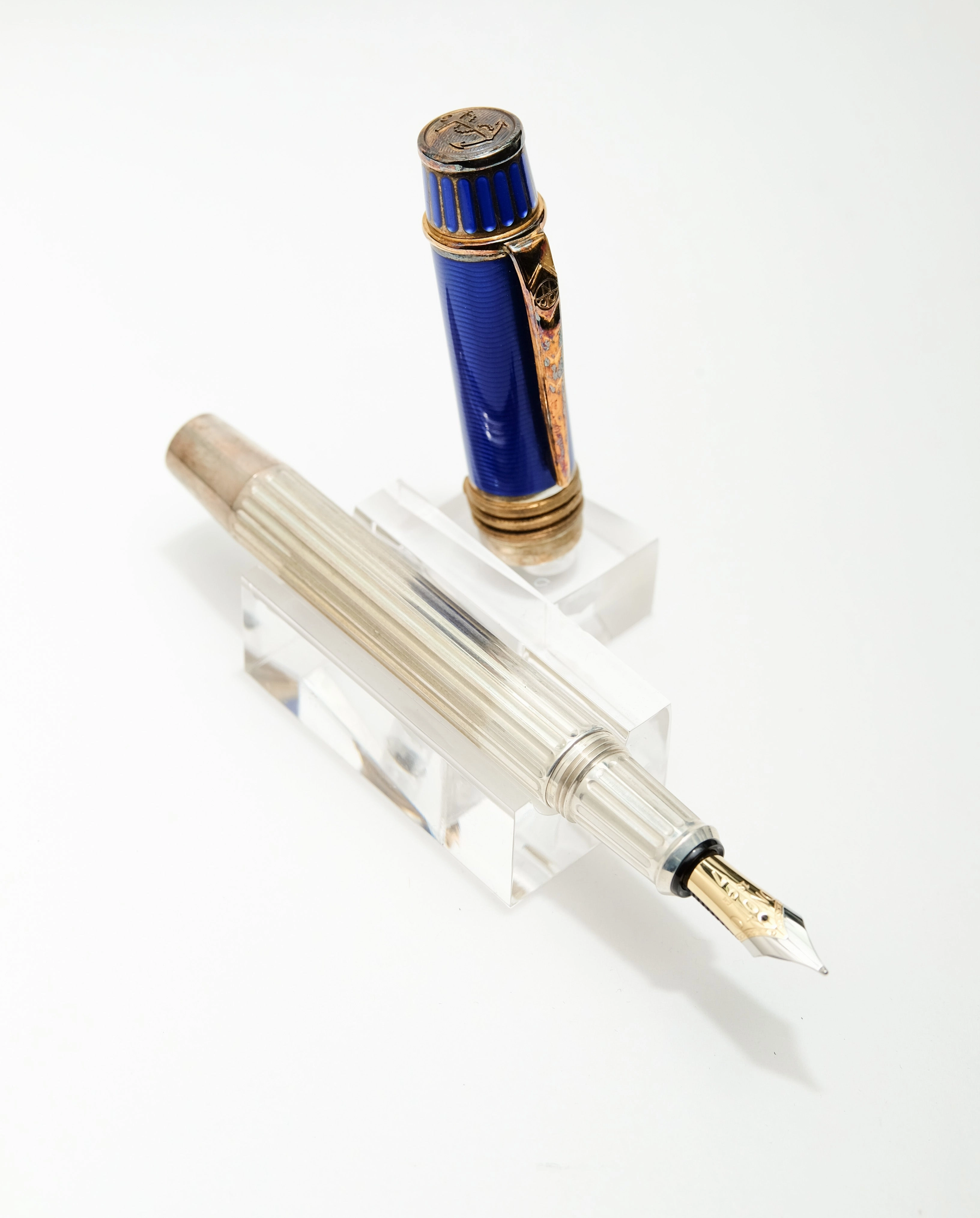 Pre-Owned Onoto Horatio Nelson In Victory Silver Fountain Pen neutral gift