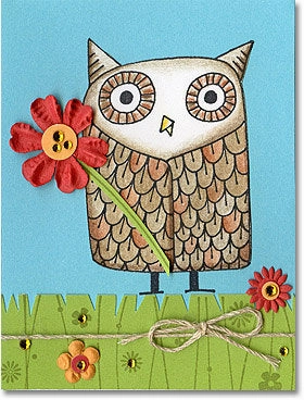 Baby Owl Stamp warm paper