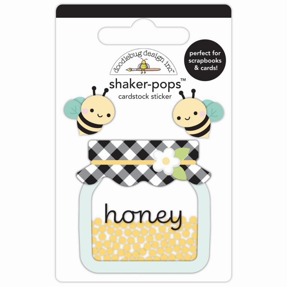 Doodlebug Doodle-Pops 3D Stickers - Honey Bees lasting resilient