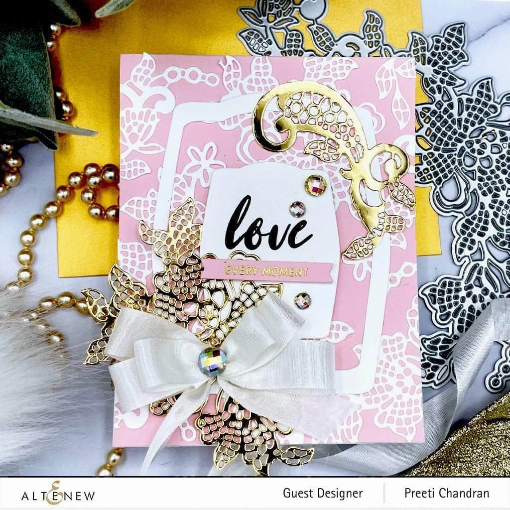 glossy Floral Lace Die