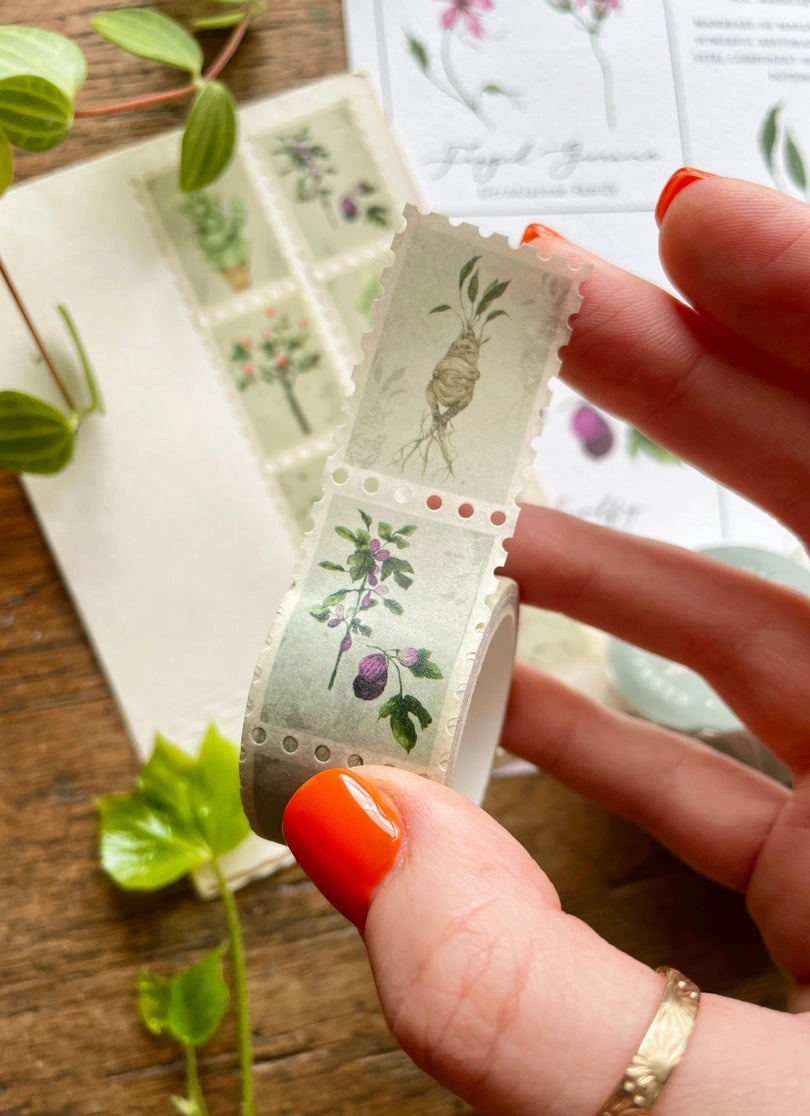 Magical Botanical Herbology Stamp Washi Tape bright