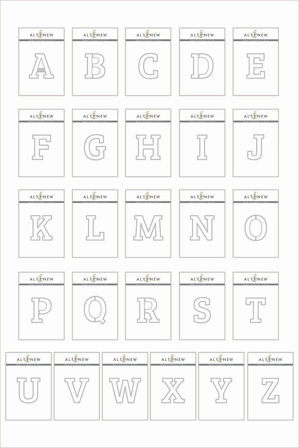 versatile cotton Mega Alphabet Die