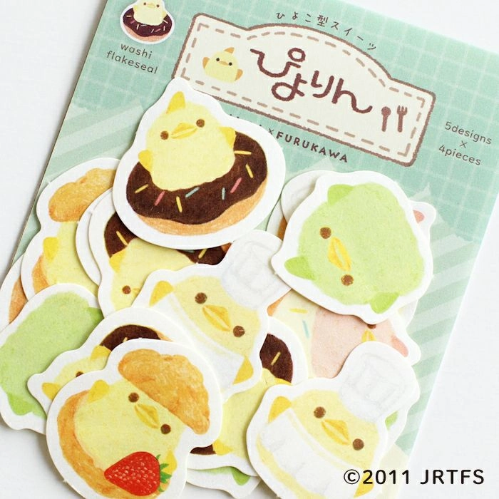 Piyorin Washi Flake Stickers - Sweets matte