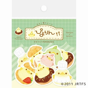 refined Piyorin Washi Flake Stickers - Sweets