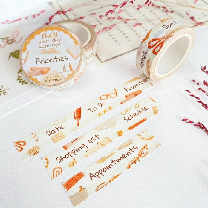Plan Your Day Washi Tape waterproof