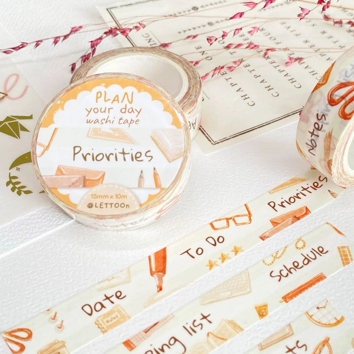 thin flat Plan Your Day Washi Tape