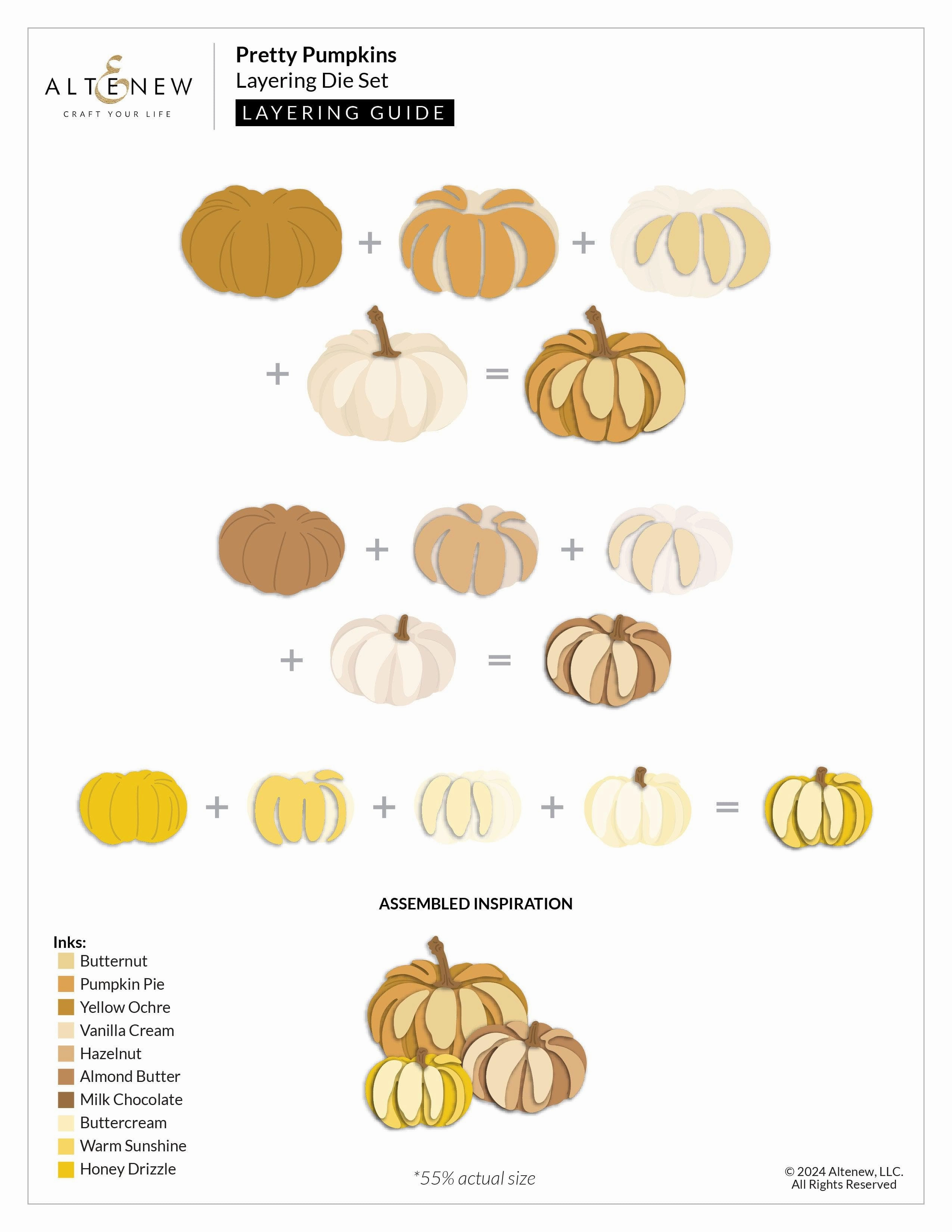 locking washable Pretty Pumpkins Layering?Die Set