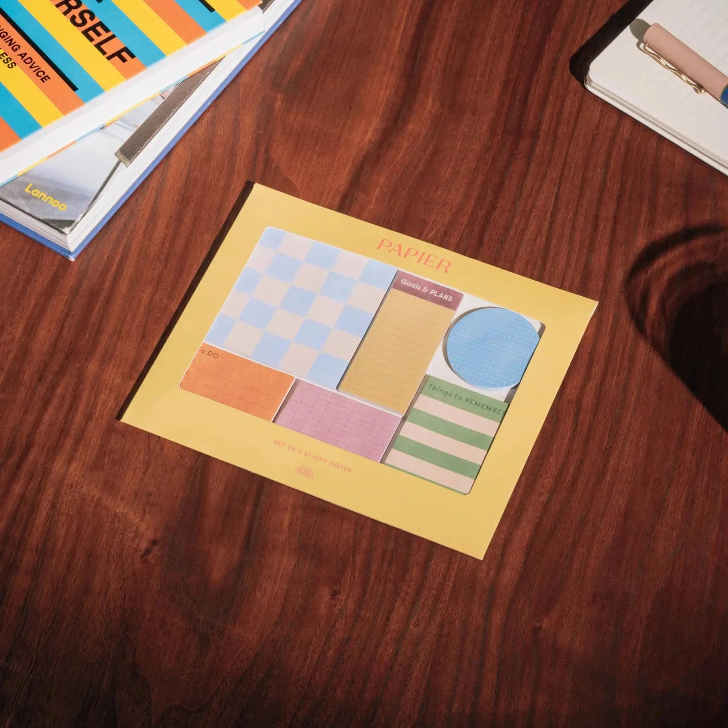 shockproof Printed Sticky Notepad Palette (Set Of 6)