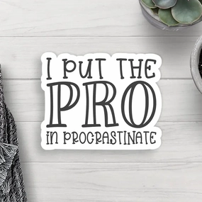 popular Procrastinate Vinyl Sticker