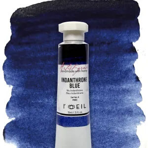 Indanthrone Blue Pb60 - Artist Grade Handmade Honey Based Watercolor Tube 15Ml professional retractable