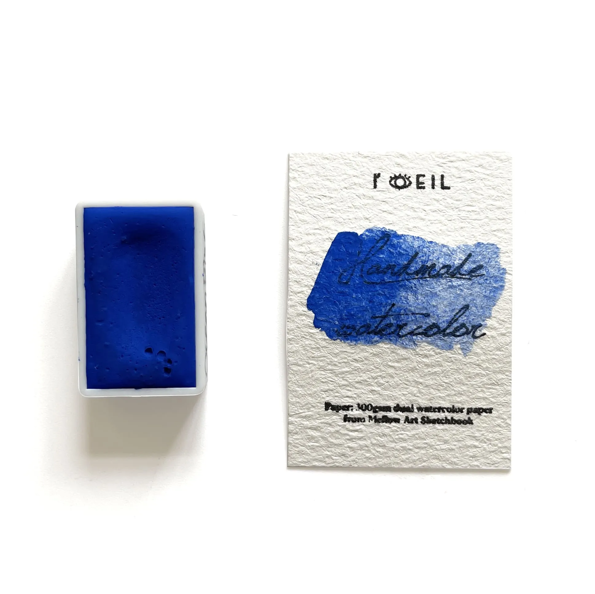 leather Ocean Blue - Artist Grade Handmade Honey Based Watercolor Paint Full Pan 3.2Ml