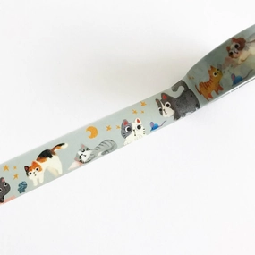 Cat Meow Washi Tape leather stackable