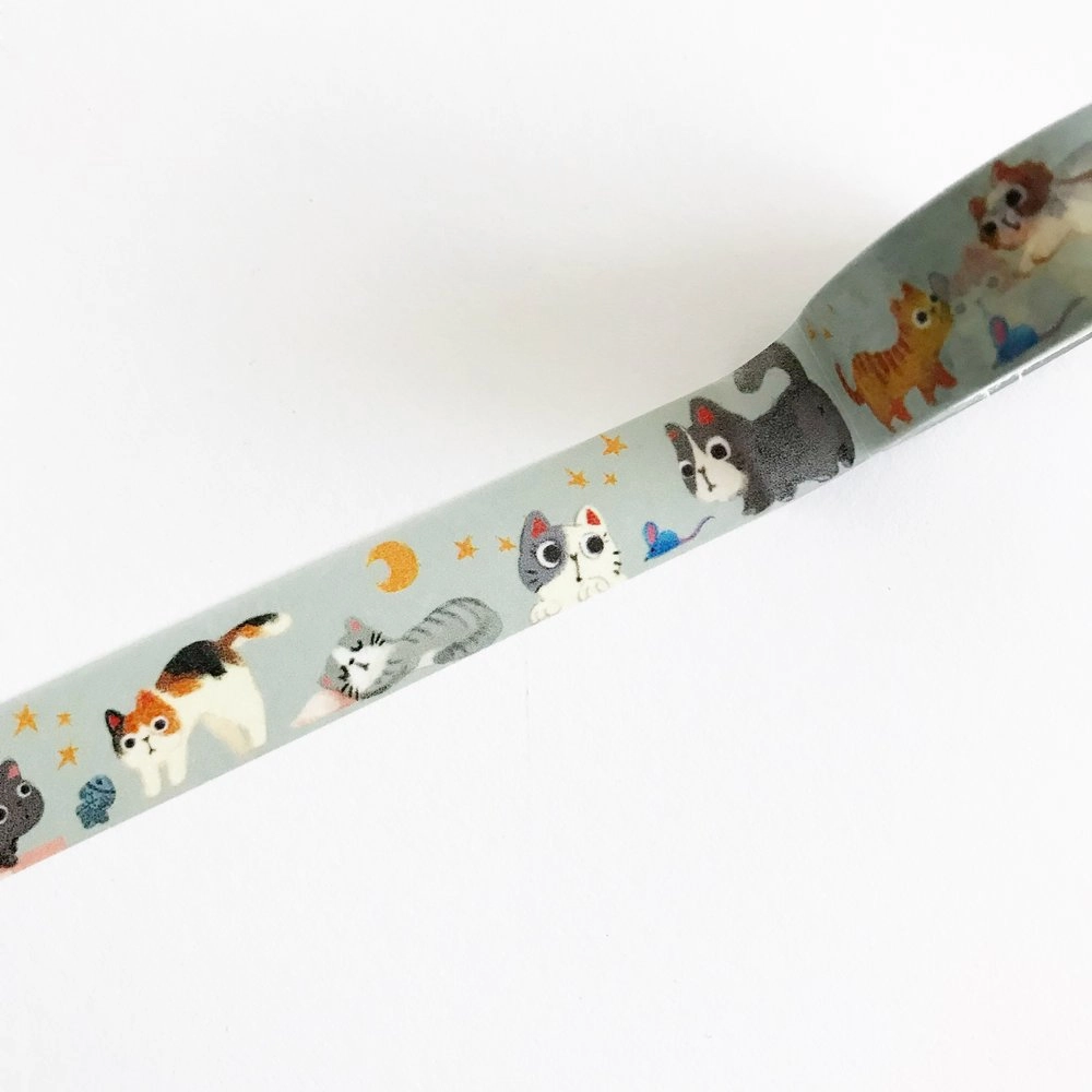 Cat Meow Washi Tape leather stackable