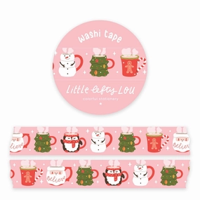 leather Christmas Drinks Washi Tape