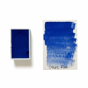 Cobalt Blue Deep Pb28 - Artist Grade Handmade Honey Based Watercolor Paint Full Pan 3.2Ml bamboo tiny