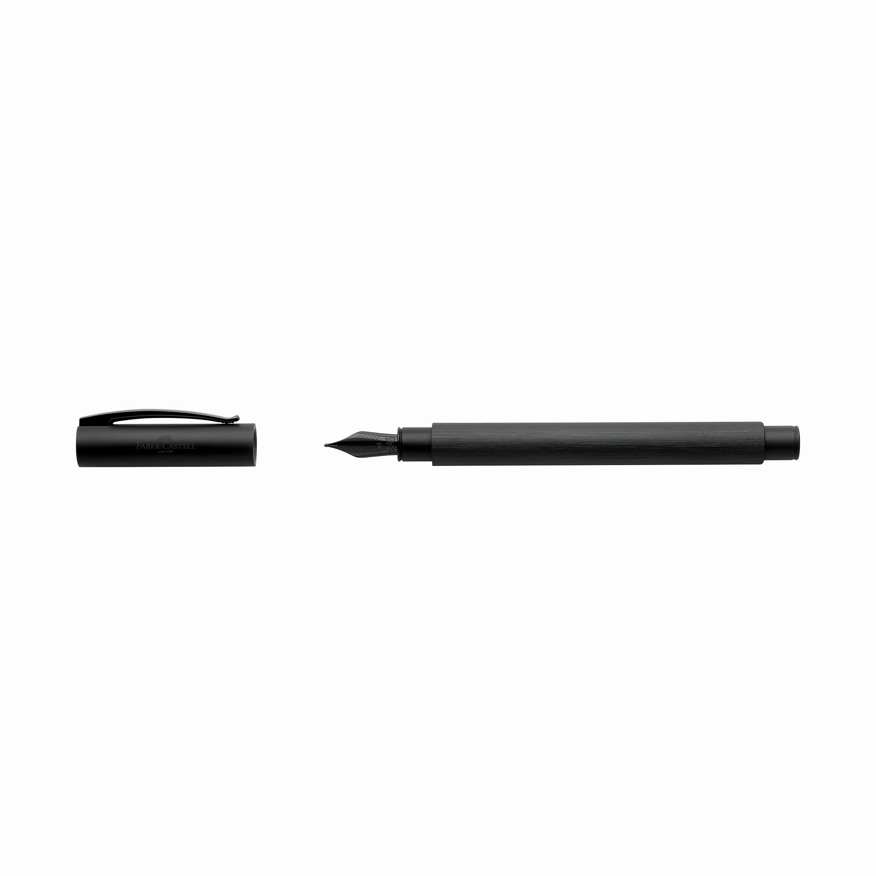 Faber-Castell Ambition All Black Fountain Pen small flat