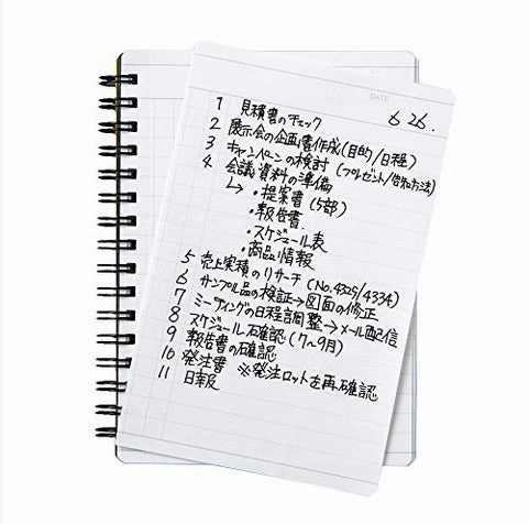 Mnemosyne Spiral Bound N197A Daily Memo Pad- 4.25X5.8 Inches top