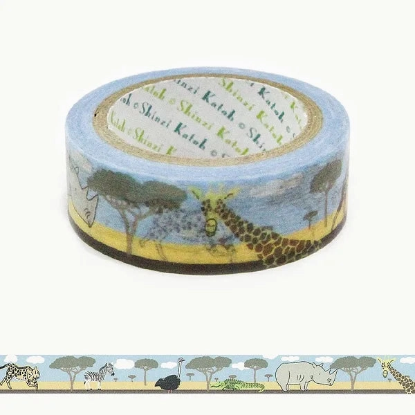 Savanna Endangered Species Washi Tape loose