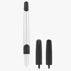St Dupont Defi Millenium Brushed Chrome & Matte Black Trim Fountain Pen premium ceramic