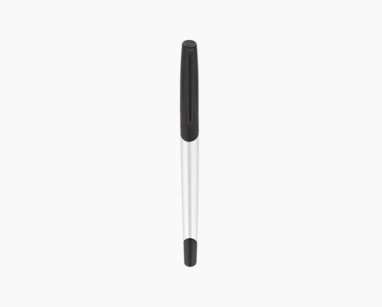 St Dupont Defi Millenium Brushed Chrome & Matte Black Trim Fountain Pen affordable resin
