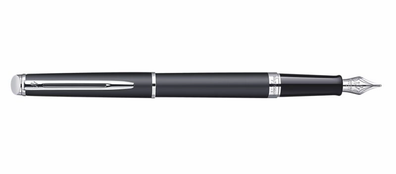 cool giant Waterman Hemisphere Matte Black & Chrome Fountain Pen