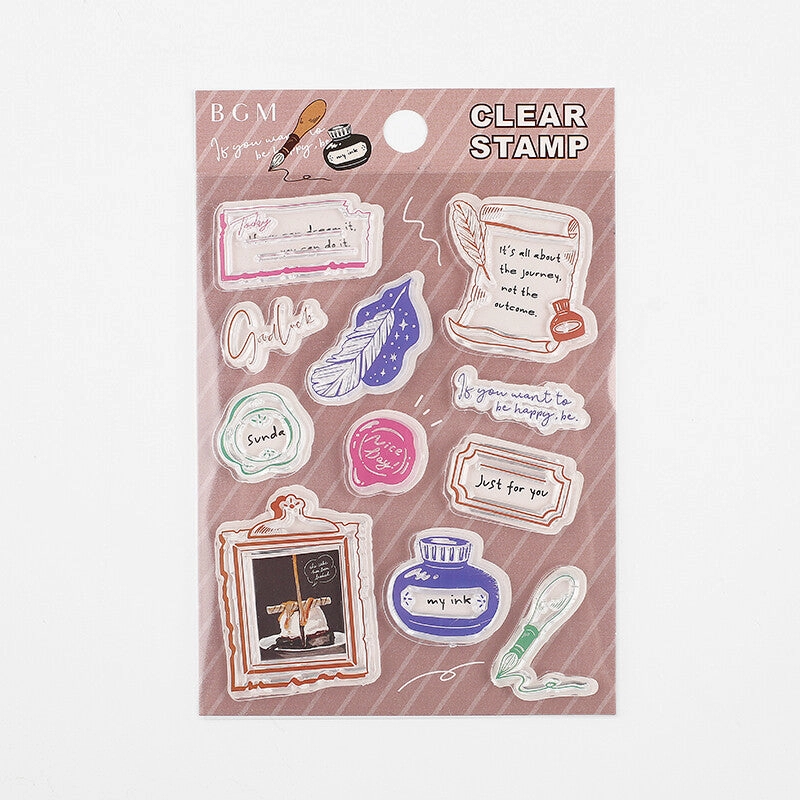 Writing Papers & Envelope Bgm Clear Stamp Set essential