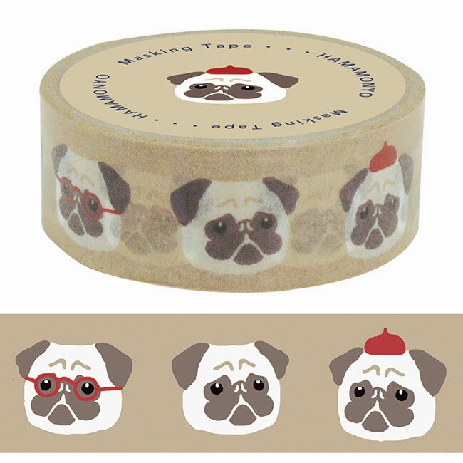 lightweight Pug Painter Washi Tape