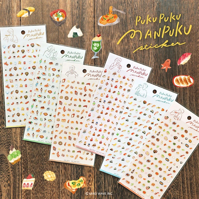 plastic Puku Puku Manpuku Snack Sticker