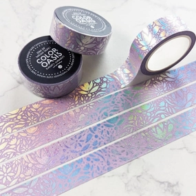 special Purple Aesthetic Floral Washi Tape