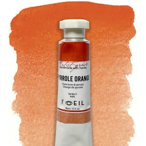 versatile resin Pyrrole Orange Po73 - Artist Grade Handmade Honey Based Watercolor Tube 15Ml
