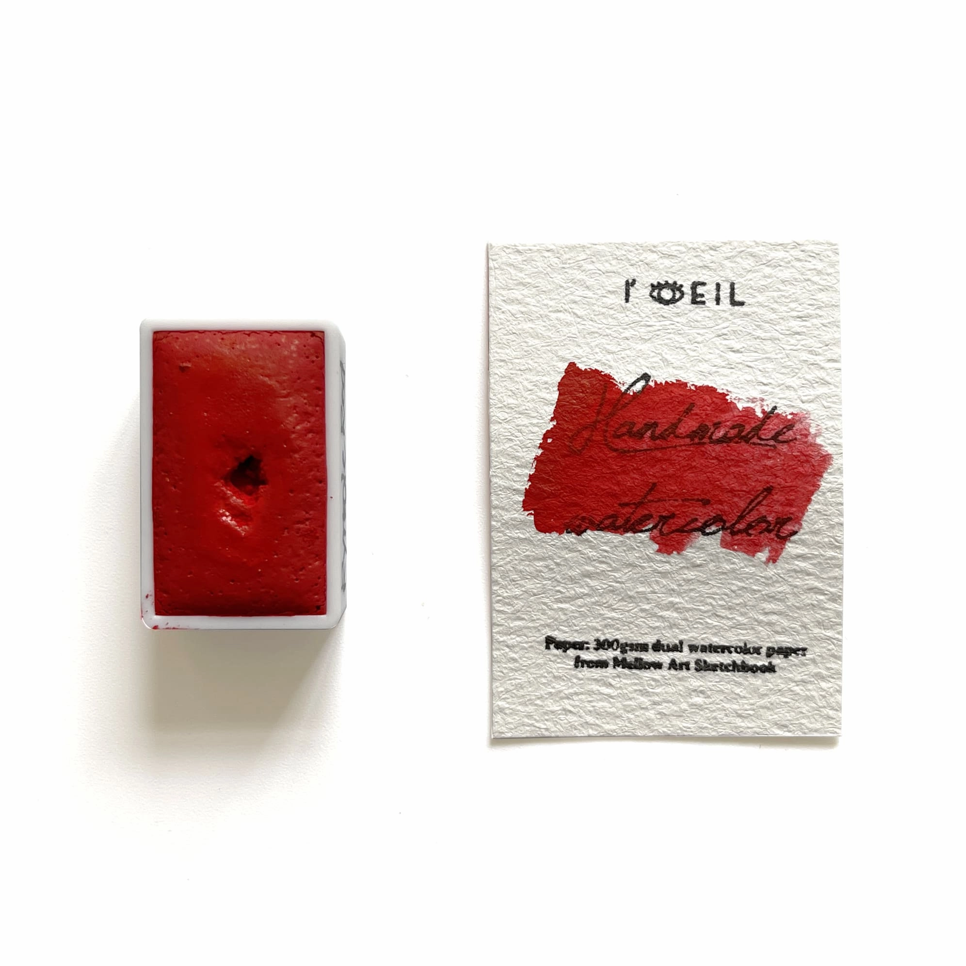 Pyrrole Red Pr254 - Artist Grade Handmade Honey Based Watercolor Paint Full Pan 3.2Ml refillable