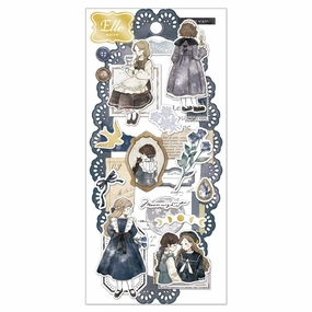 Q-Lia Ella Noire Navy Sticker Sheet everyday
