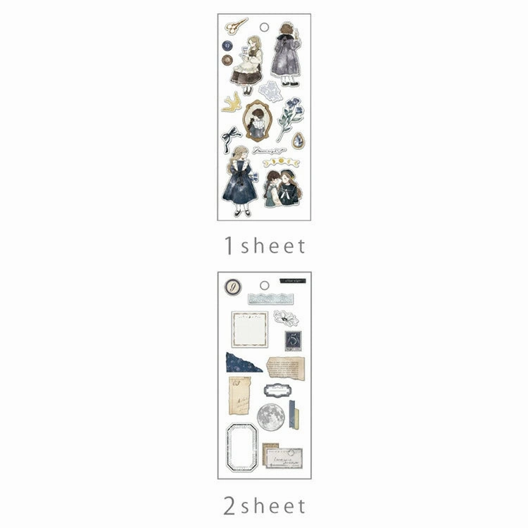 Q-Lia Ella Noire Navy Sticker Sheet organic