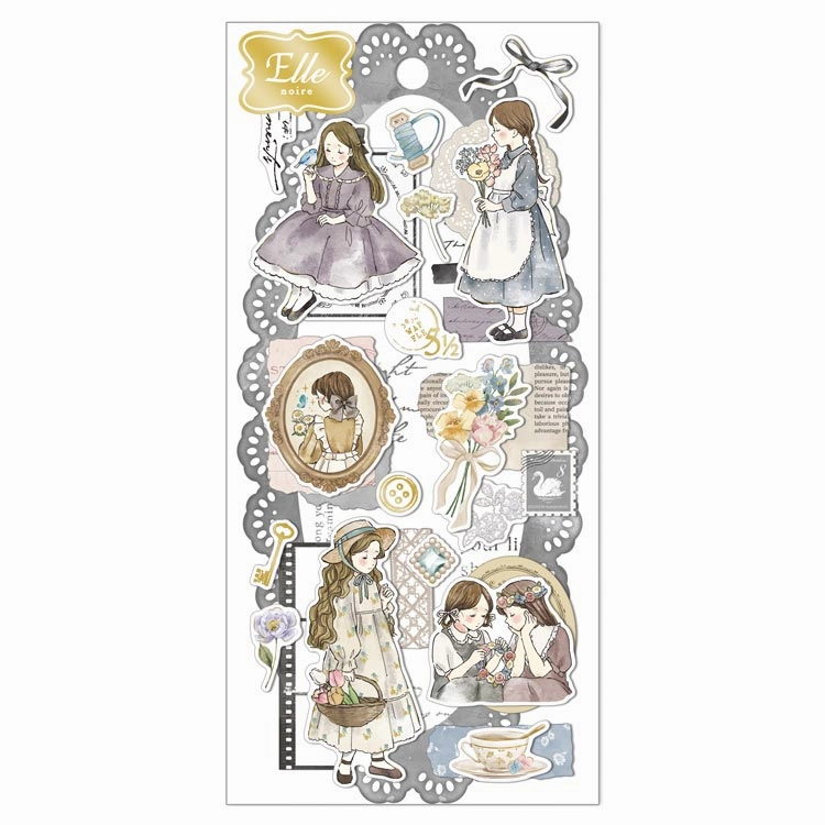 Q-Lia Ella Noire Pastel Sticker Sheet gift