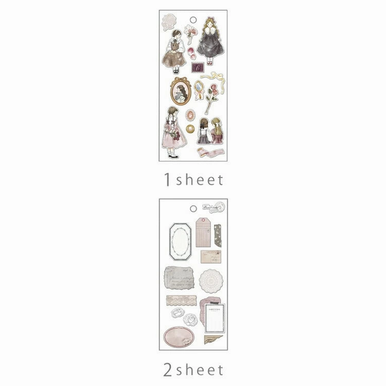 narrow biodegradable Q-Lia Ella Noire Pink Sticker Sheet