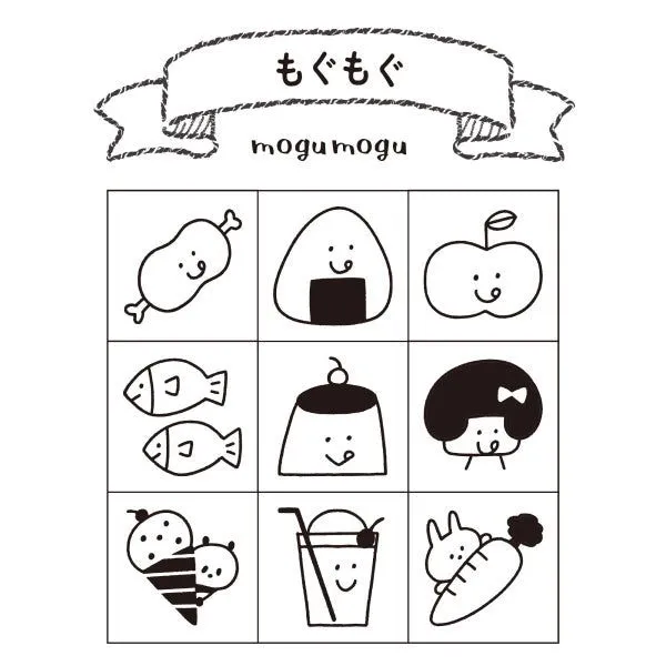 collapsible Mizutama X Beverly Planner Companion Stamp - Mogu Mogu