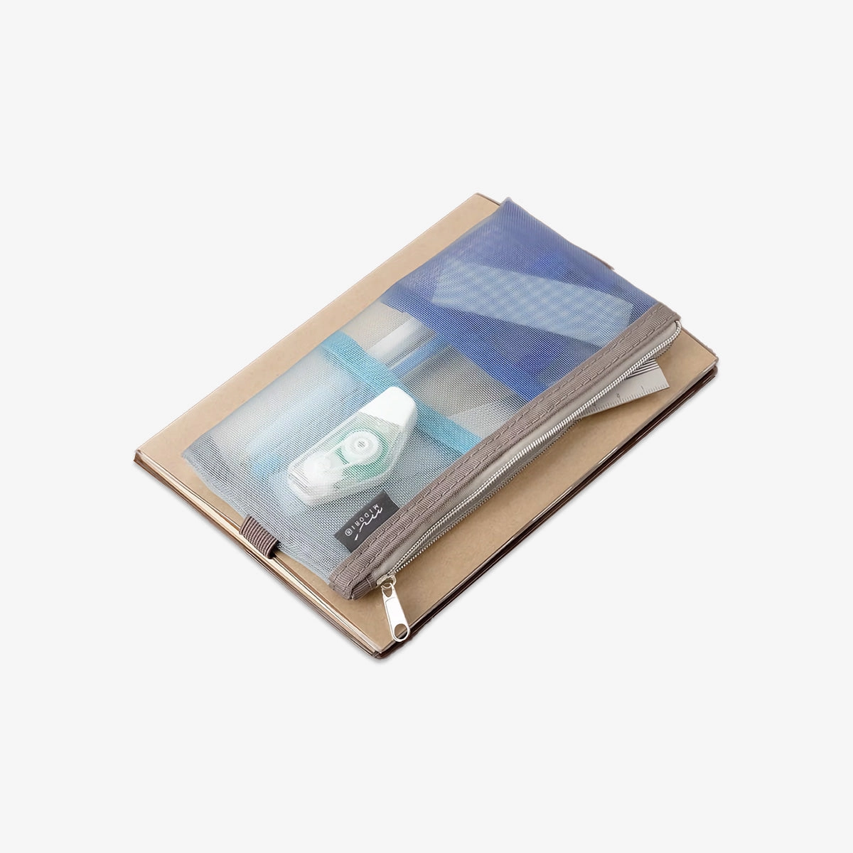 latest stackable Book Band Pen Case // Mesh Blue