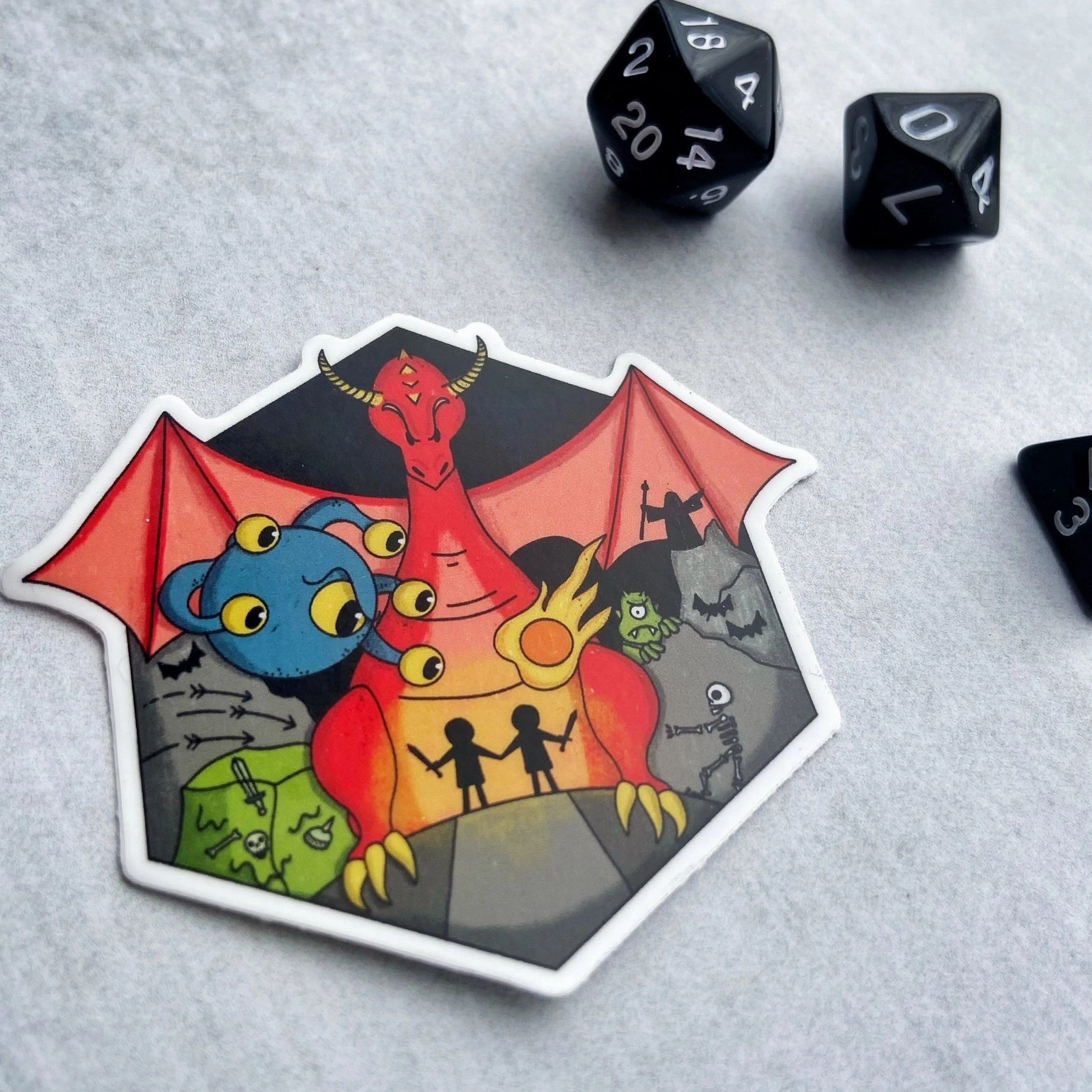 resin affordable Face The Crazy Together - D&D Vinyl Sticker